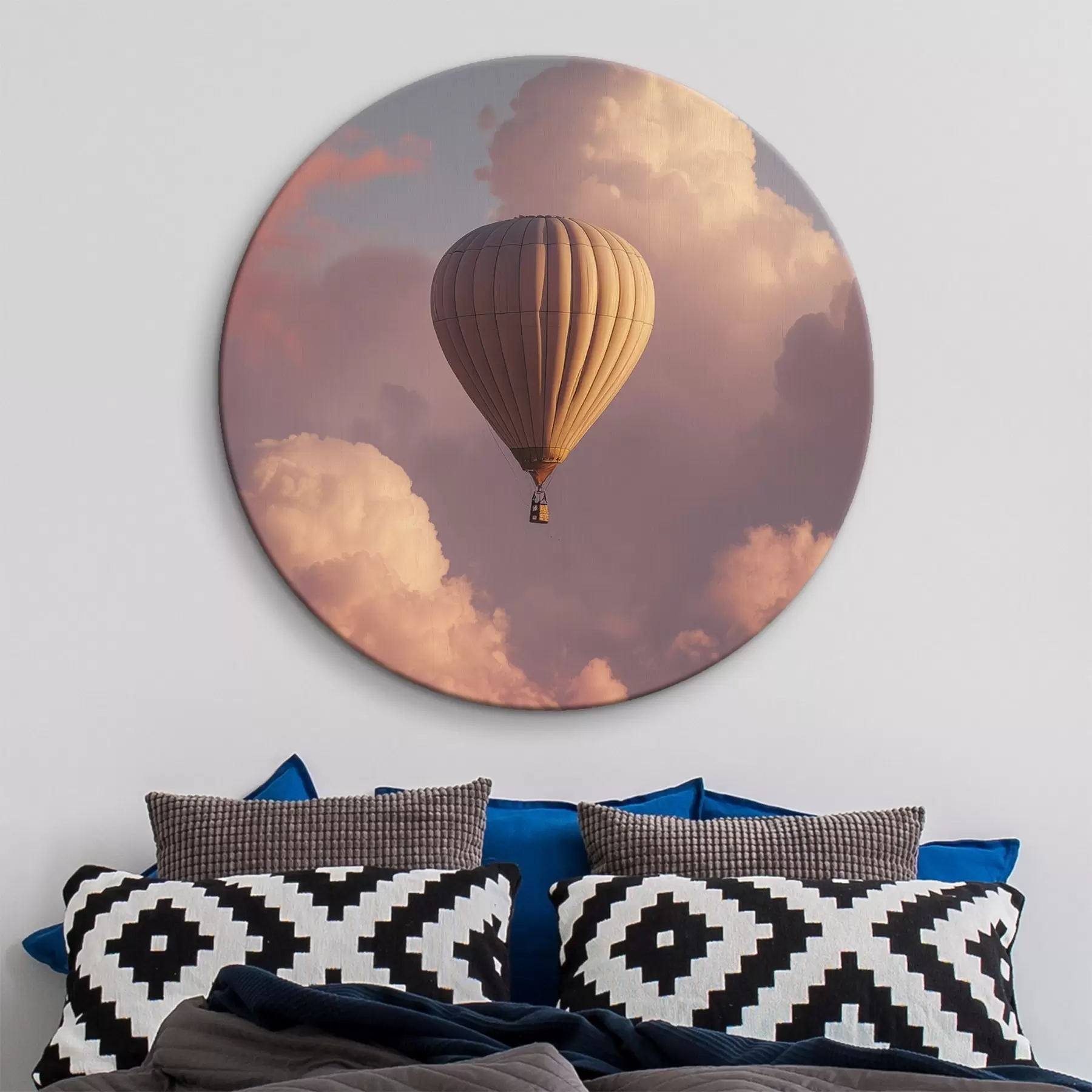 Tableau Montgolfière dans le ciel ensoleillé avec des nuages r44790