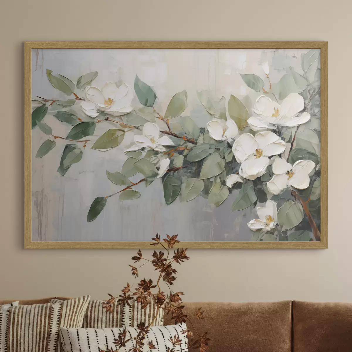 Poster Magnolia en vert tendre f44853