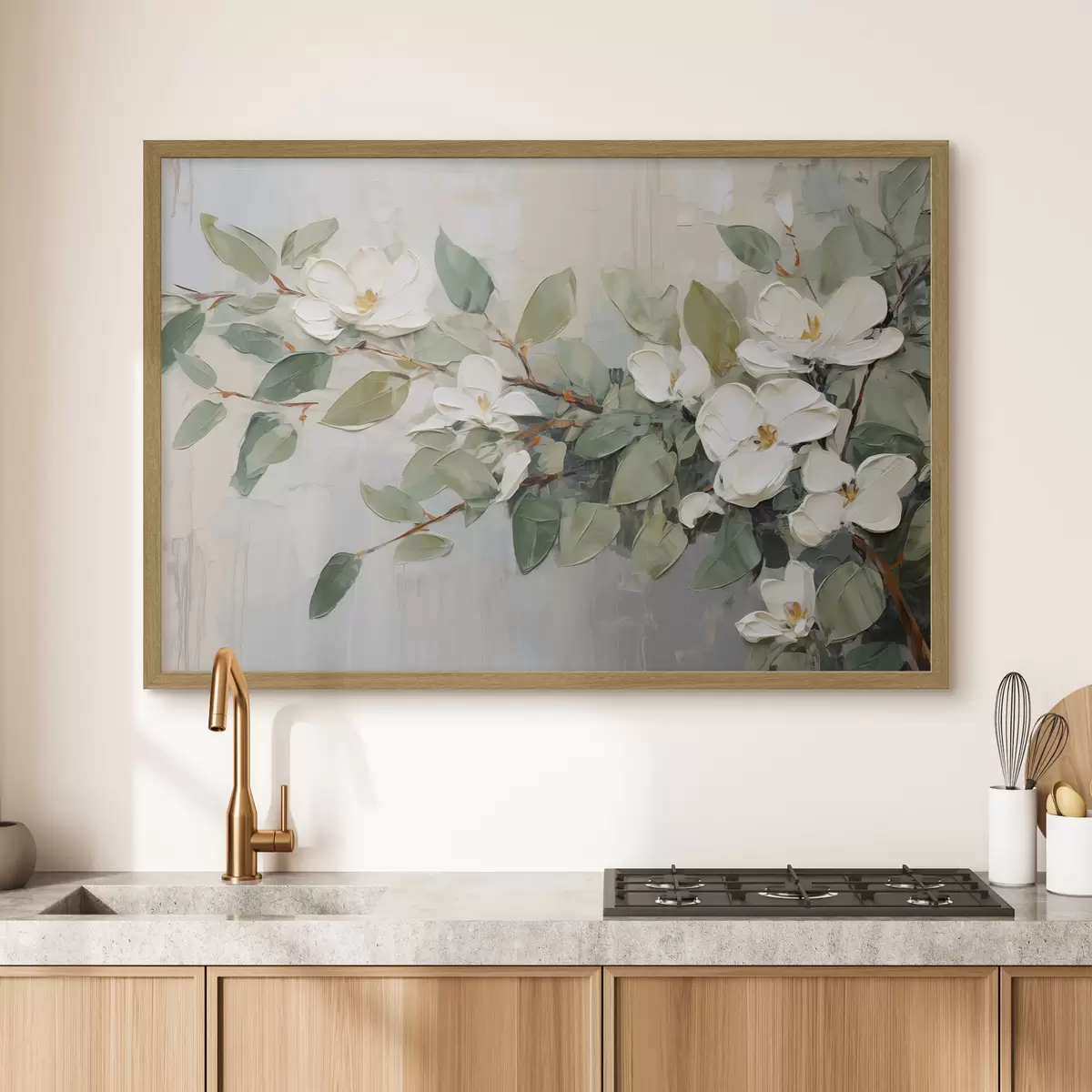 Poster Magnolia en vert tendre f44853