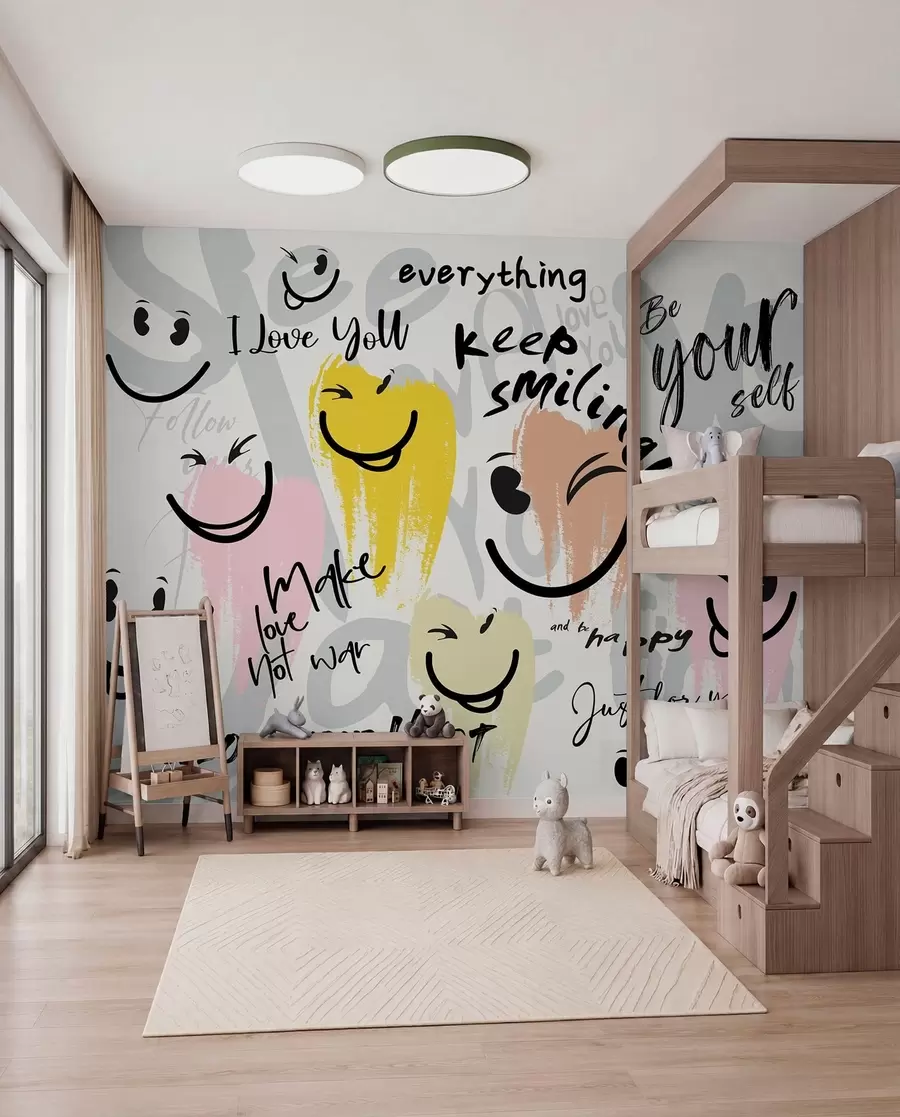Papier peint Sourires et gribouillis w04174
