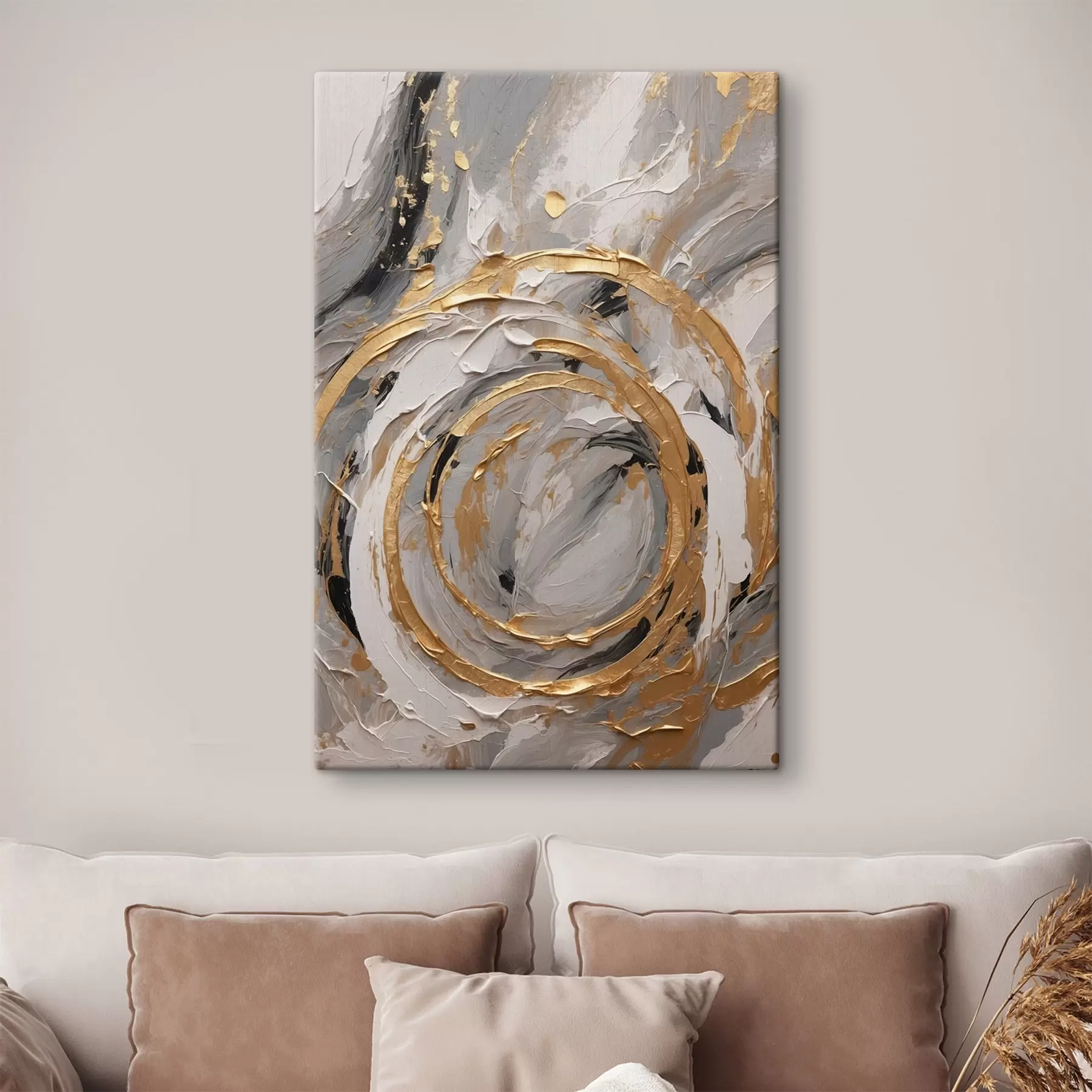Papier peint Texture abstraite avec des cercles et des pastels s44876