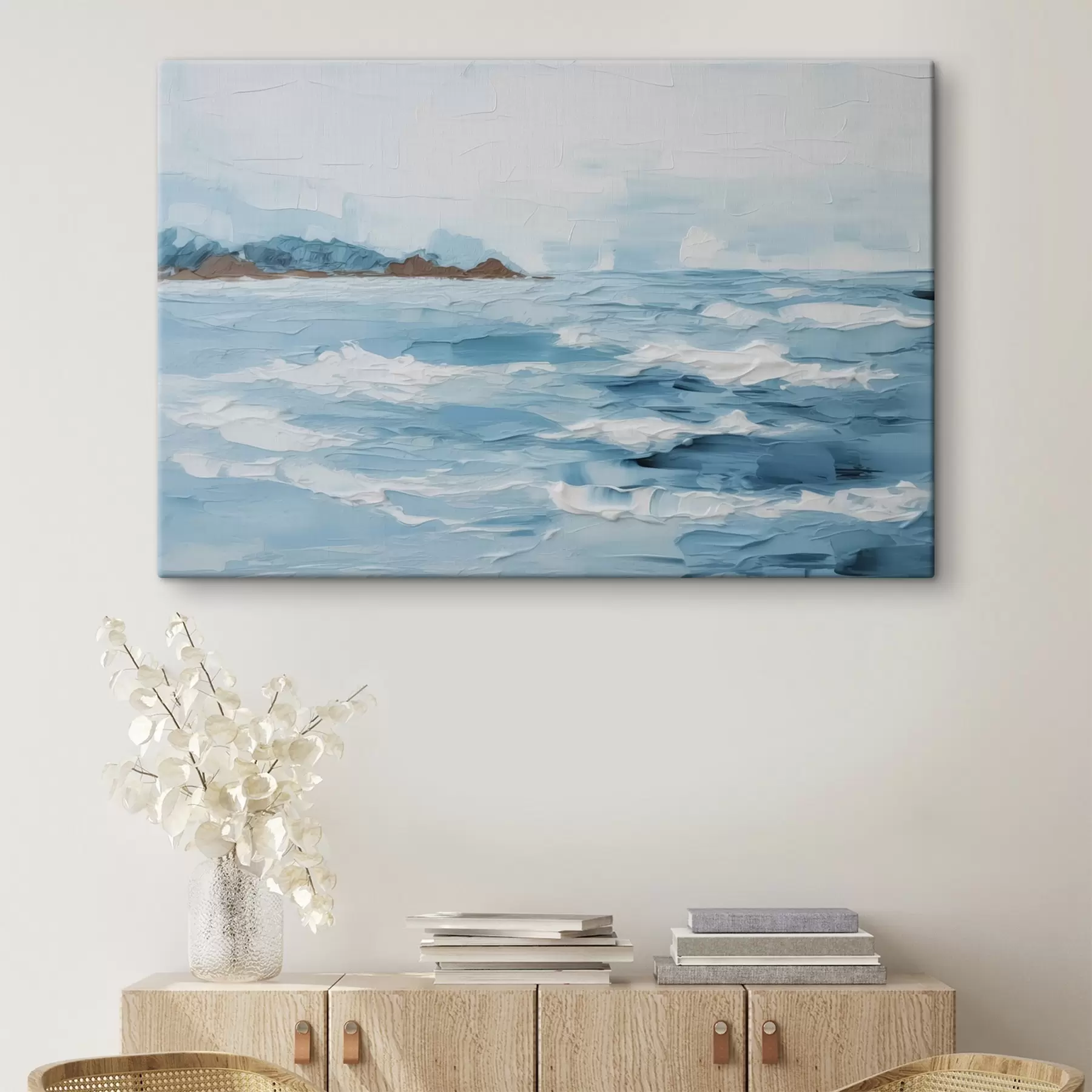 Tableau Peinture imitation mer s44820