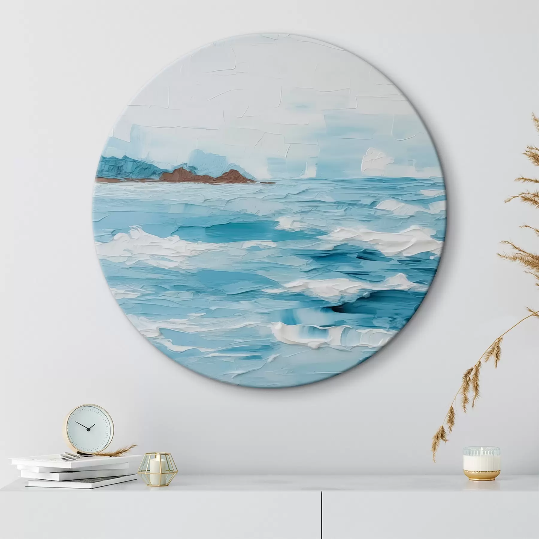 Tableau Peinture imitation mer r44820