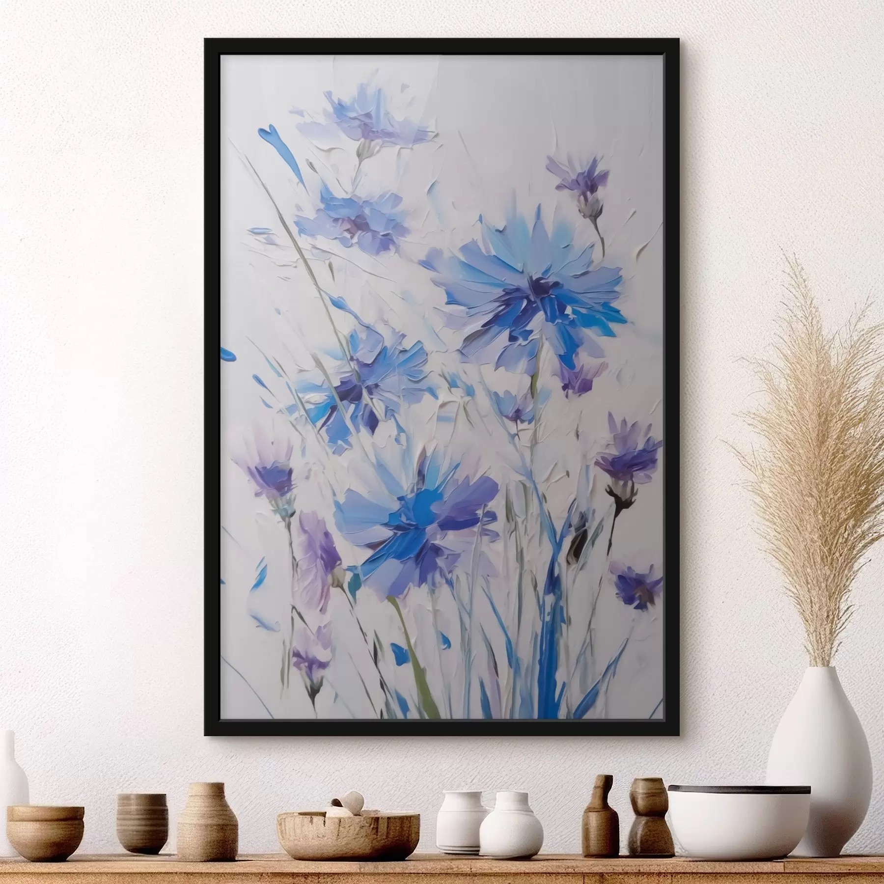 Tableau Peinture d'imitation de bleuets f44831