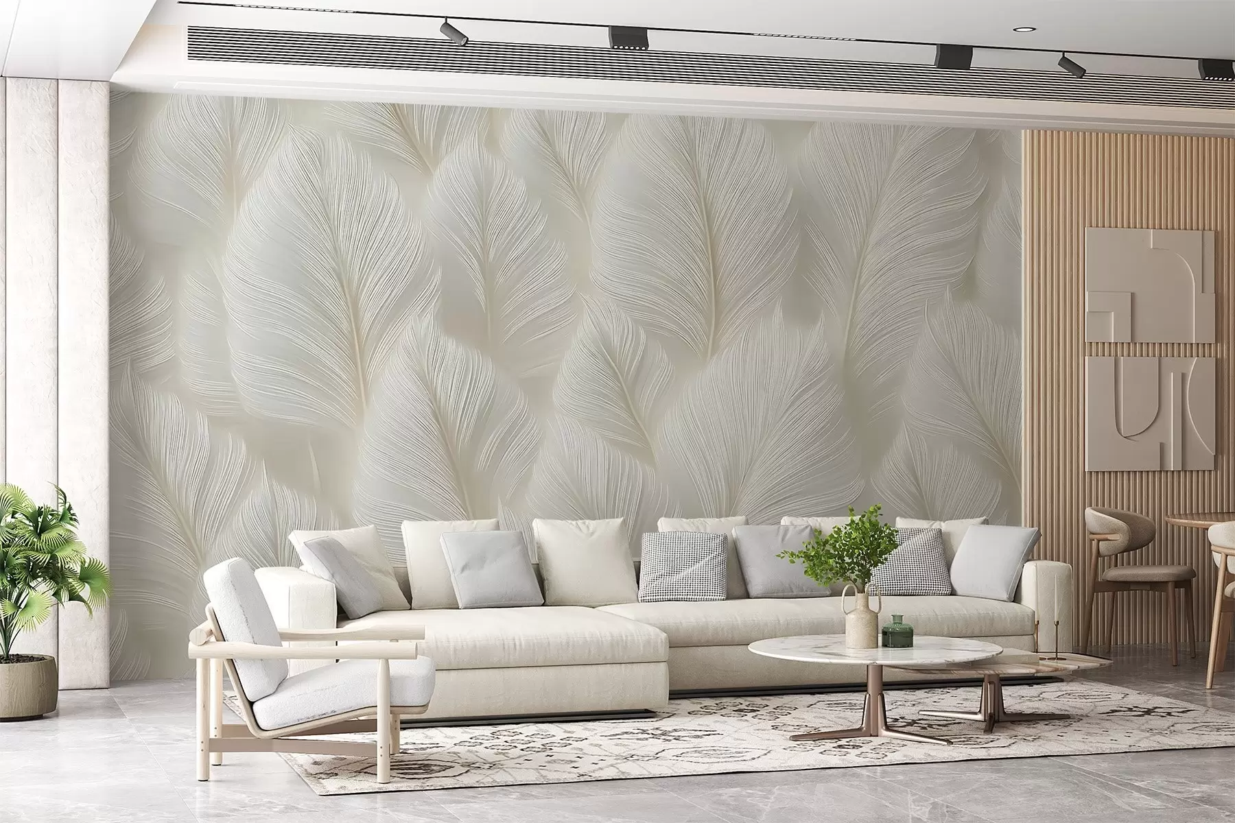 Papier peint Grandes plumes w04181