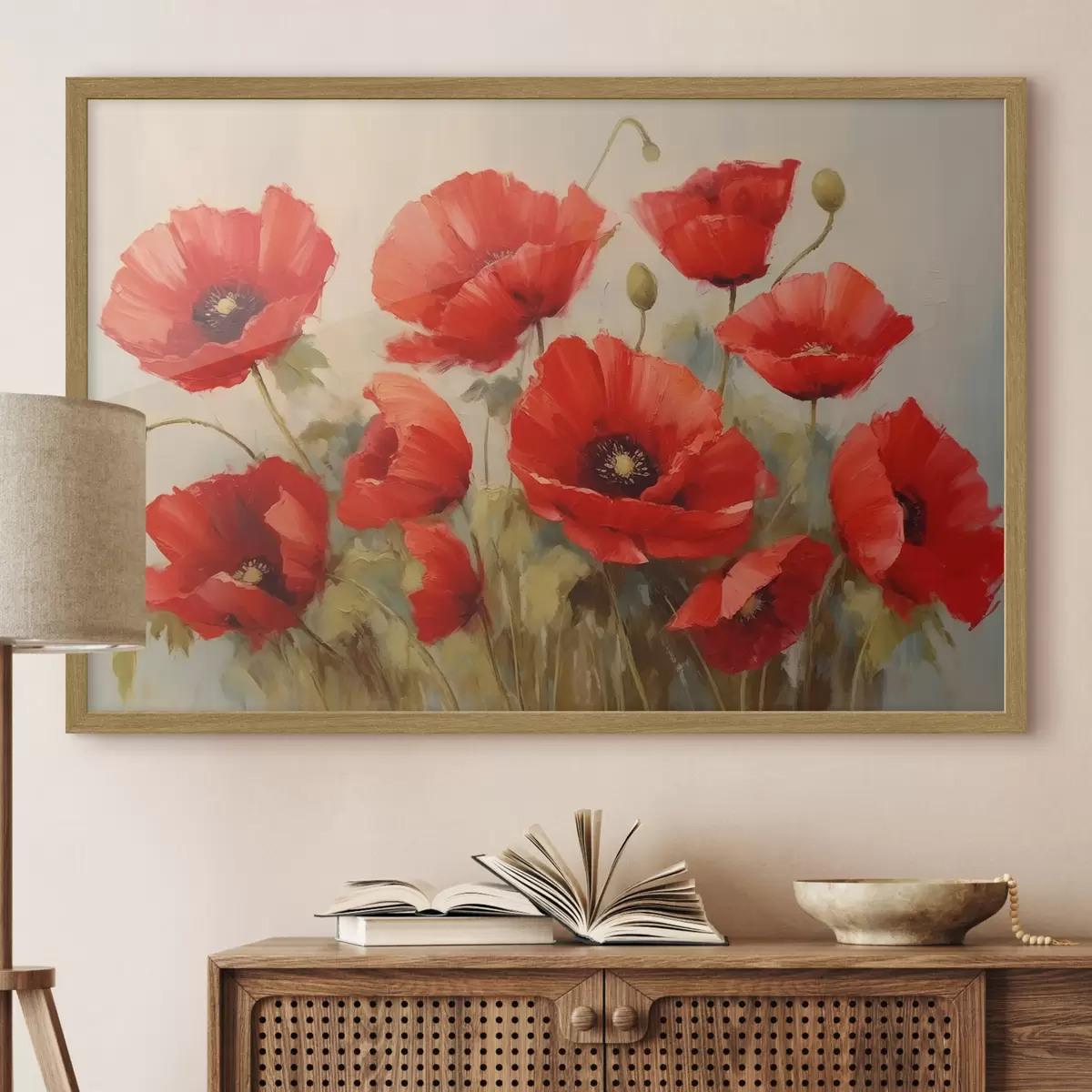 Poster Coquelicots rouges f44905