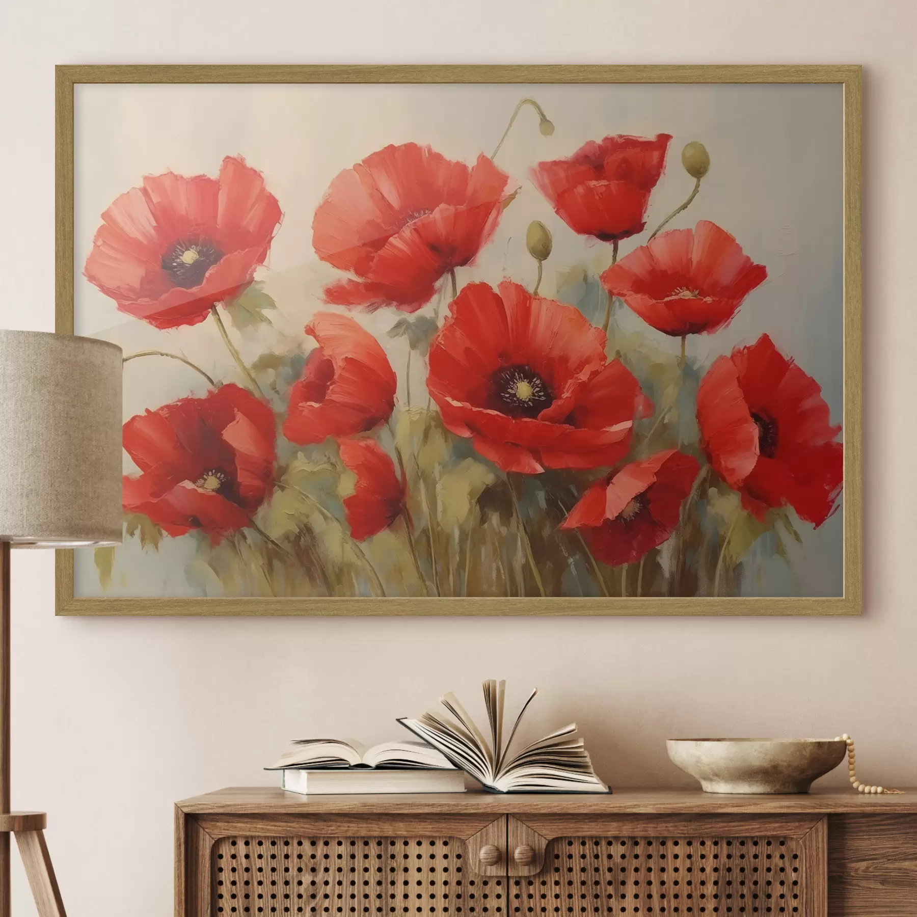 Papier peint Coquelicots rouges f44905