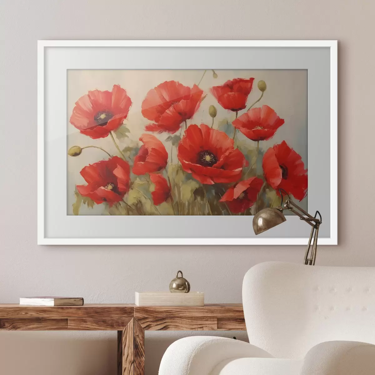 Poster Coquelicots rouges f44905