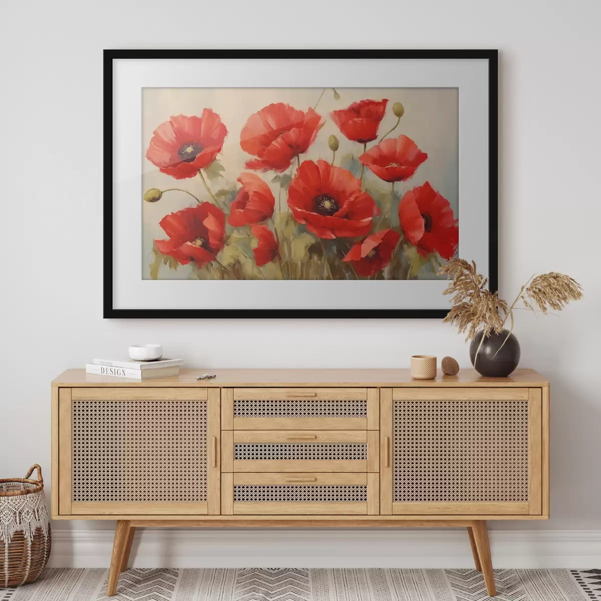 Poster Coquelicots rouges f44905