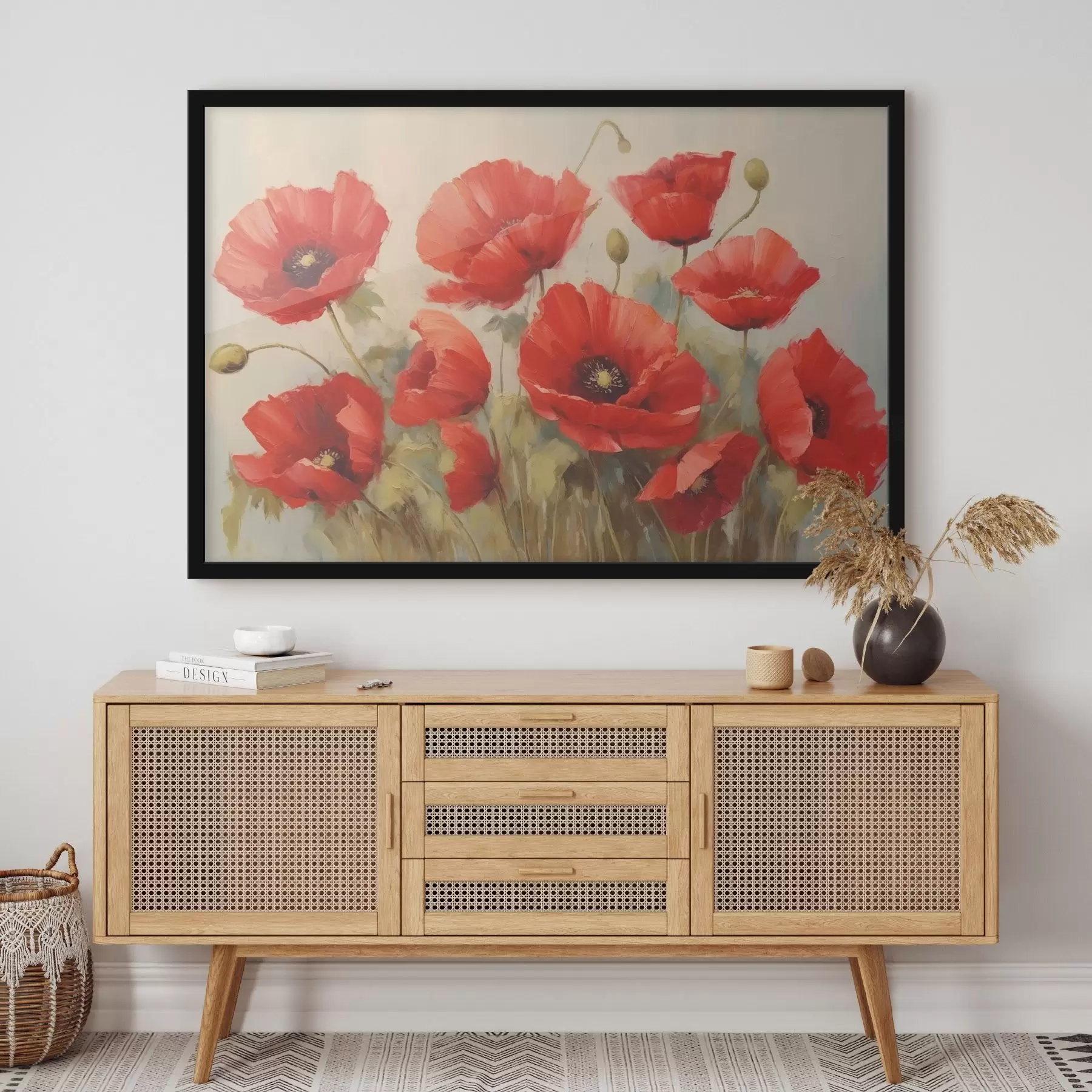 Papier peint Coquelicots rouges f44905