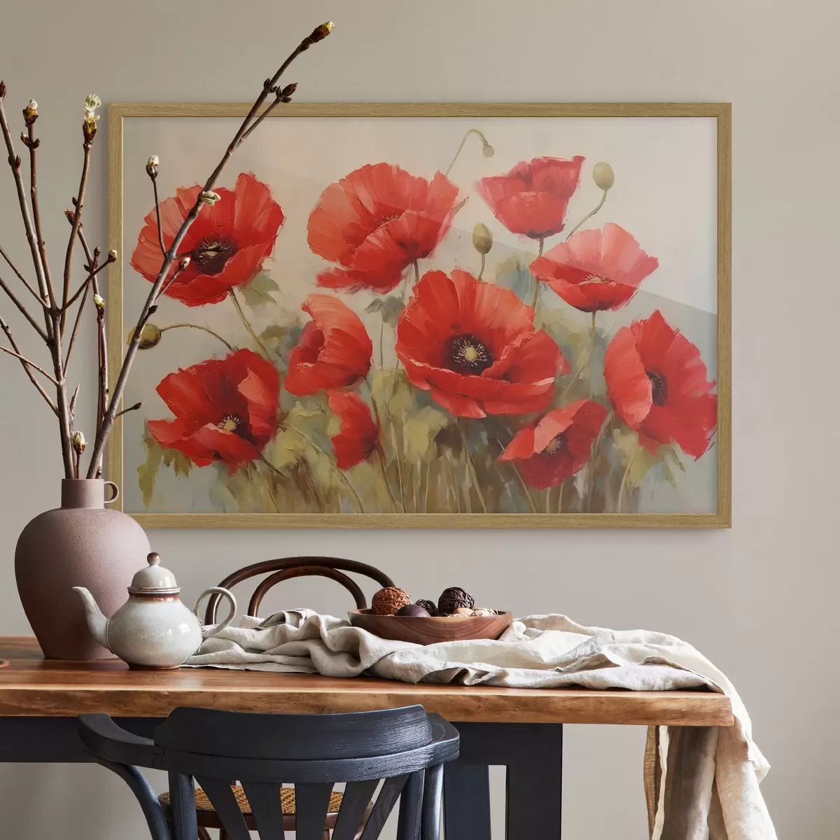 Poster Coquelicots rouges f44905
