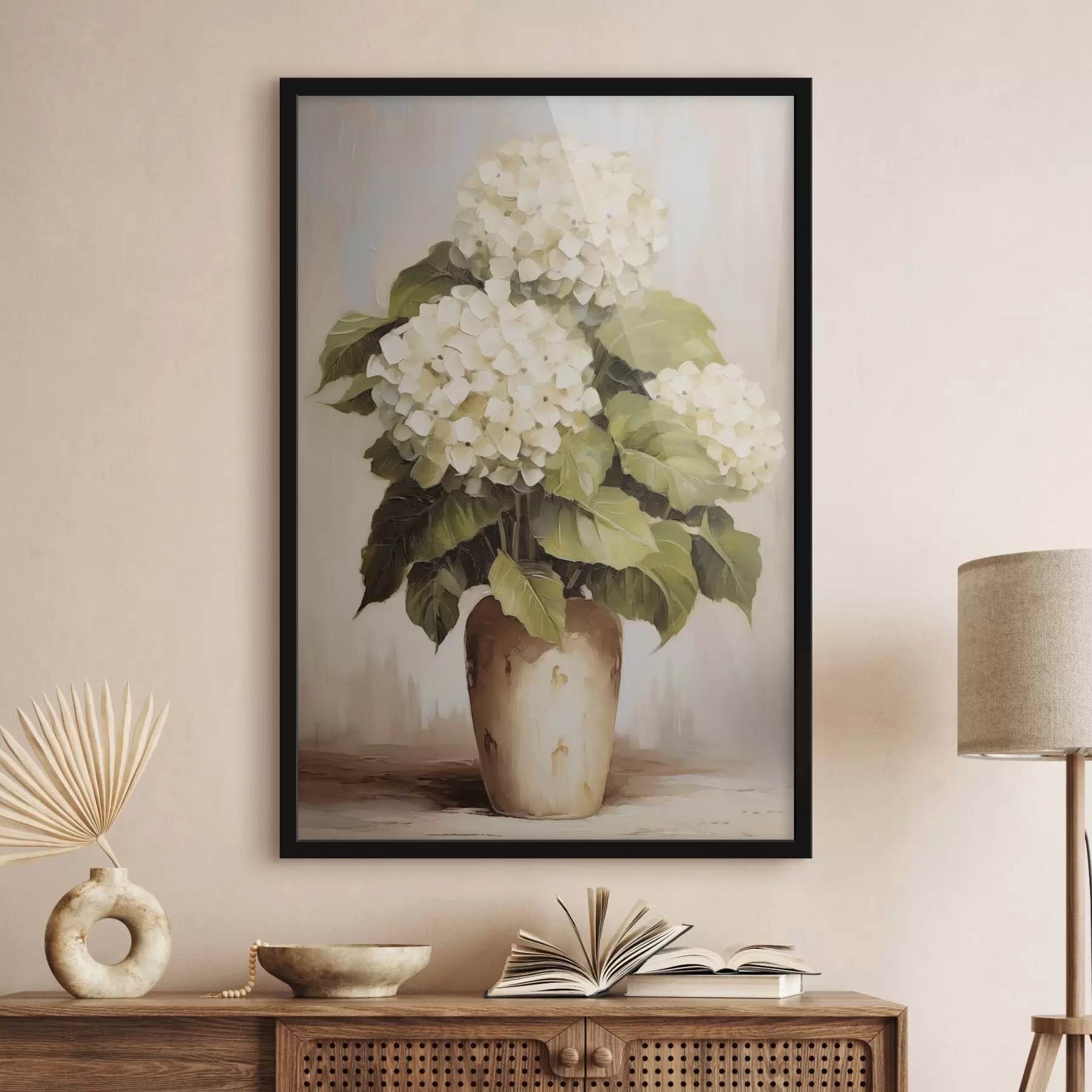 Tableau Hortensias dans un vase f44907