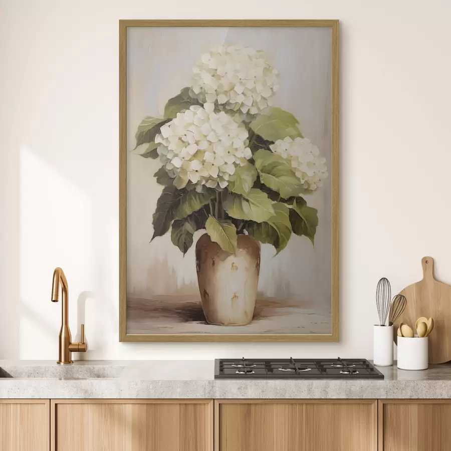 Papier peint Hortensias dans un vase f44907