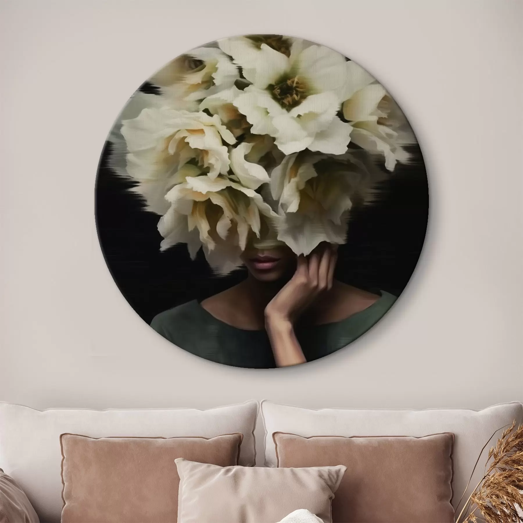 Tableau Femme avec des fleurs r44911