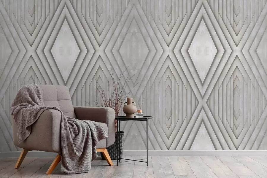 Papier peint imitation de panneaux en bois de couleur beige w04168