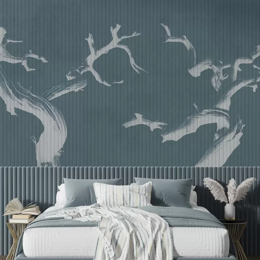 Papier peint Silhouettes d'arbres gracieux w04131v2