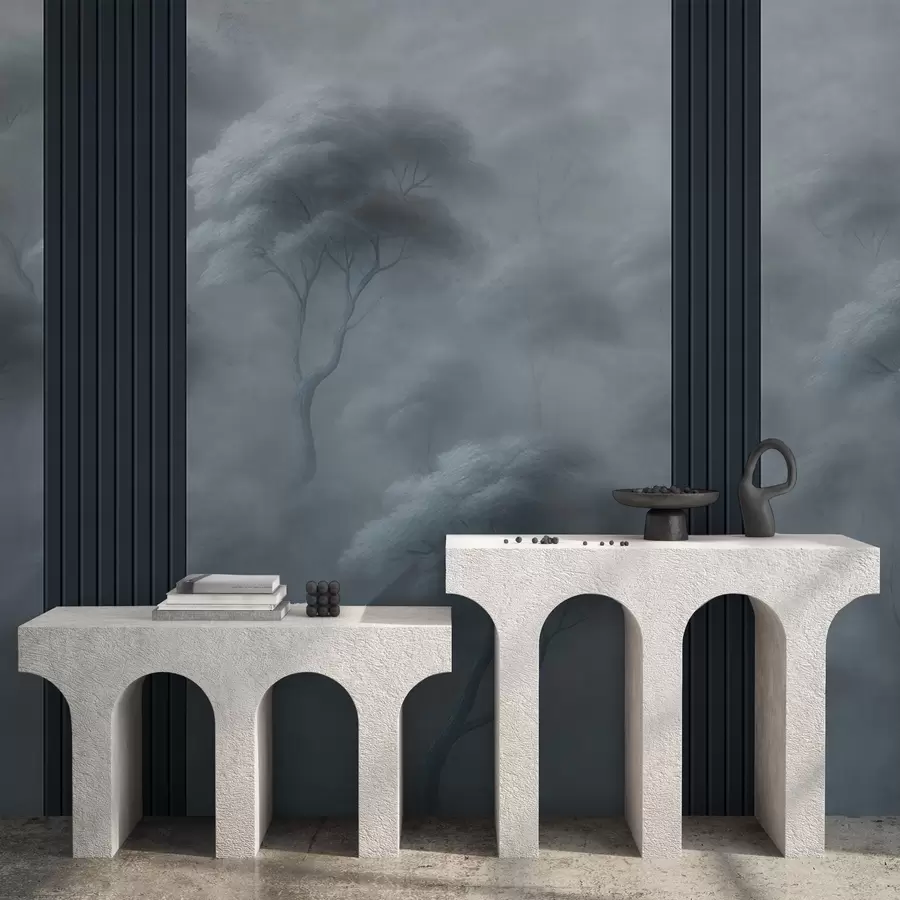 Papier peint La forêt rencontre le panneau d'art w04187v2