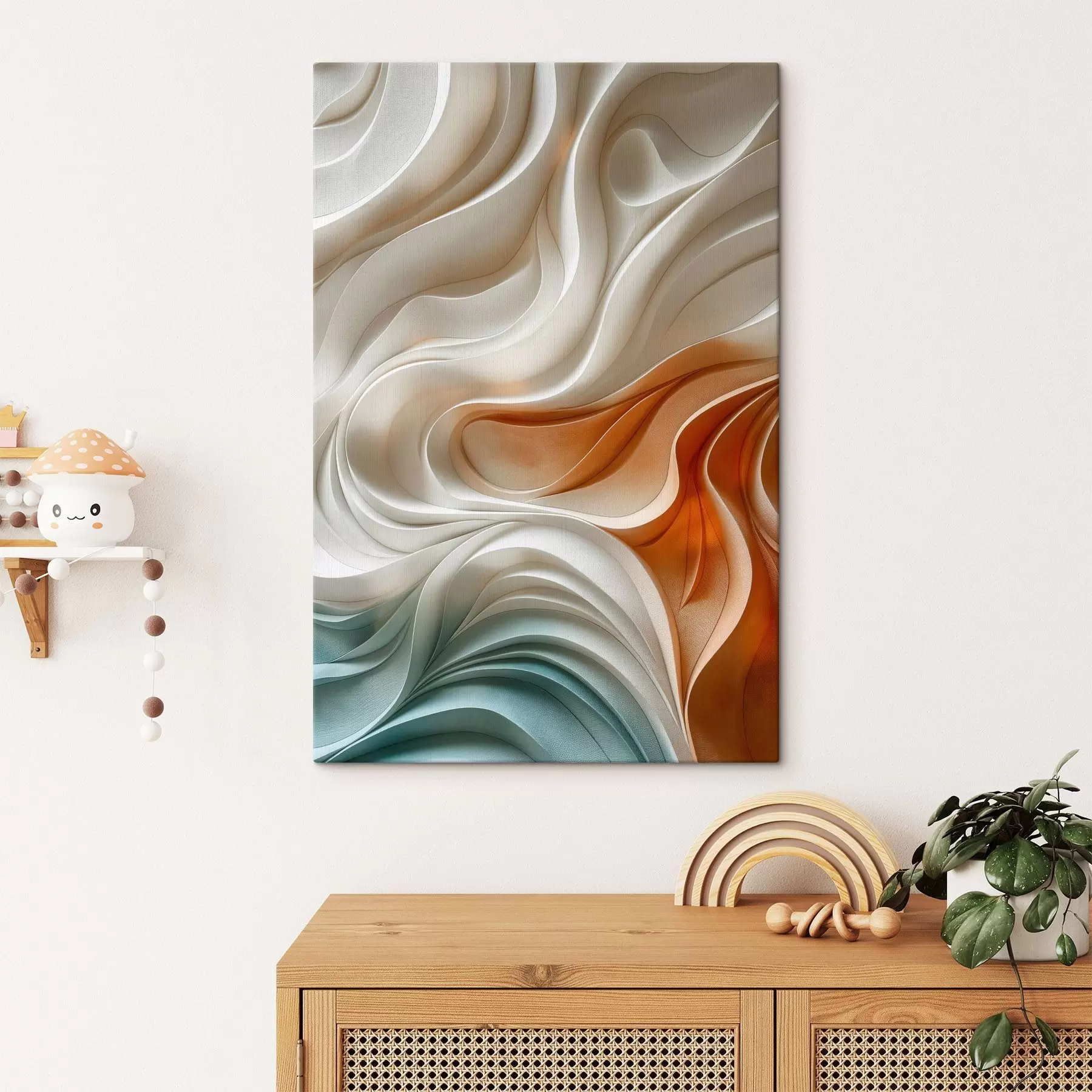 Tableau Lignes abstraites colorées s44967
