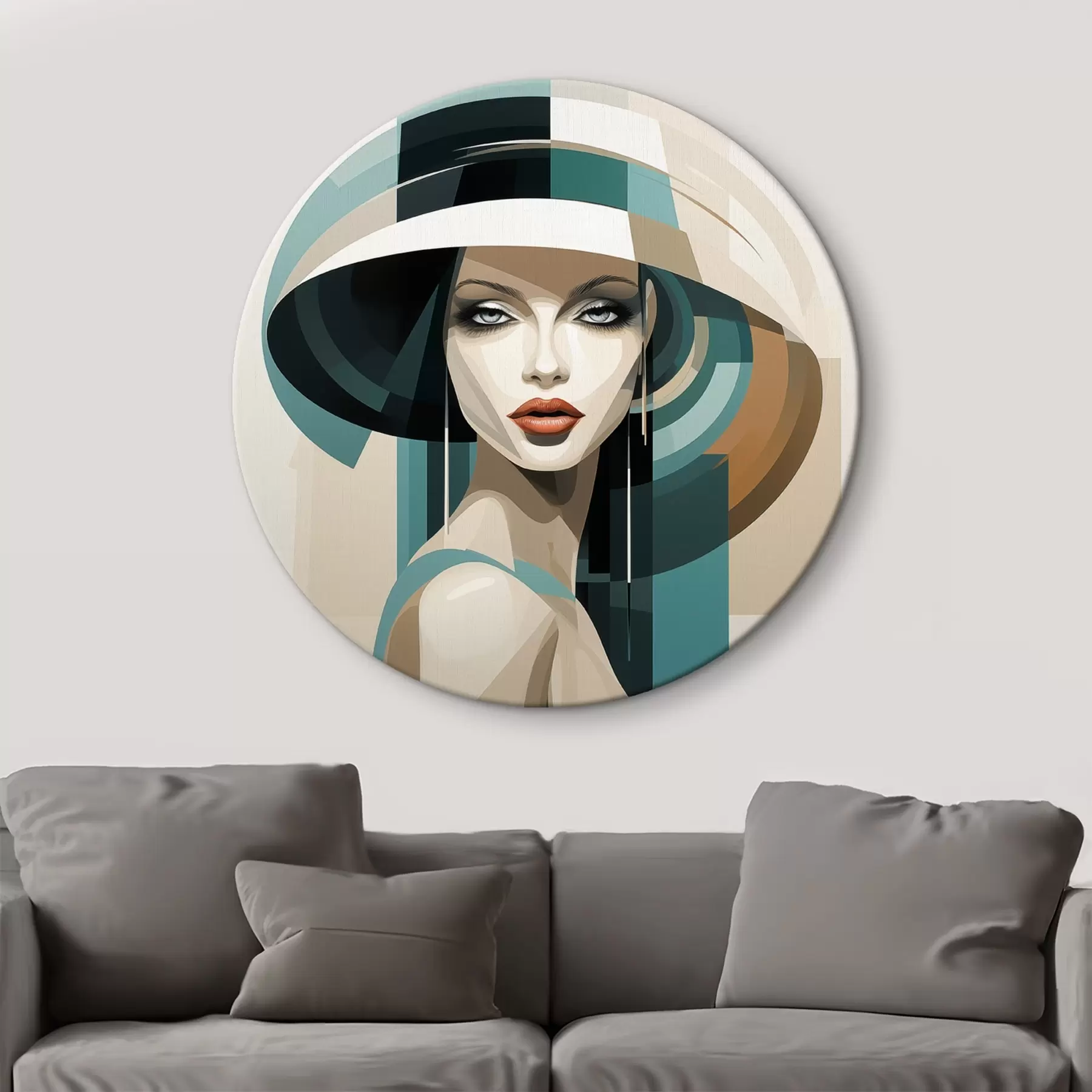 Tableau Fille au chapeau r44972