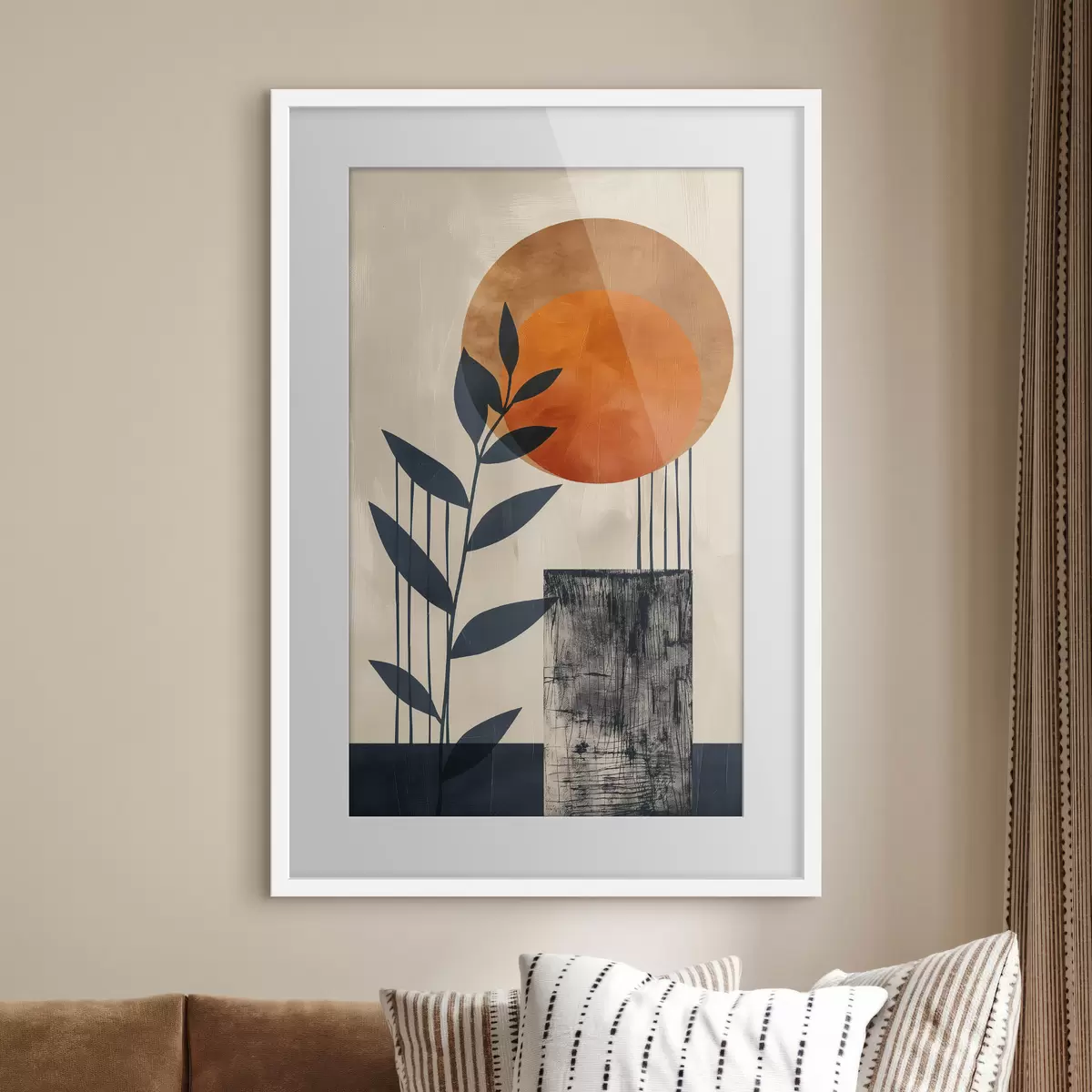 Poster Soleil et feuilles f44961