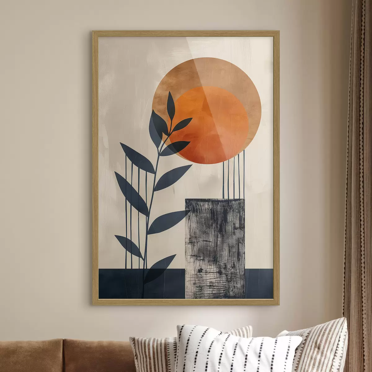 Poster Soleil et feuilles f44961