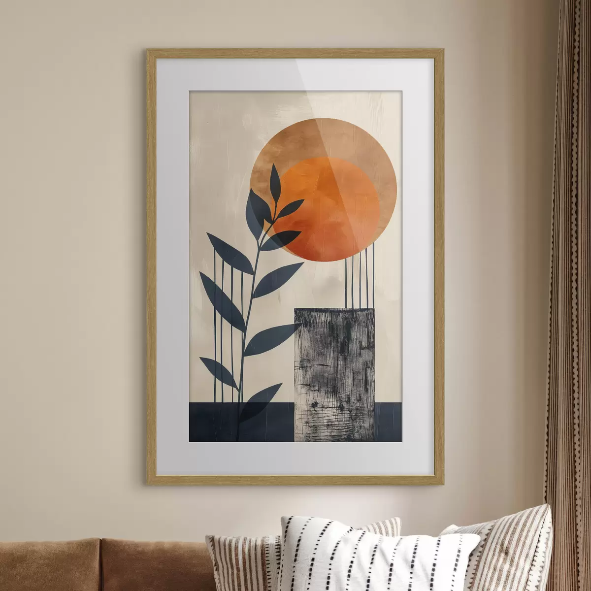 Poster Soleil et feuilles f44961