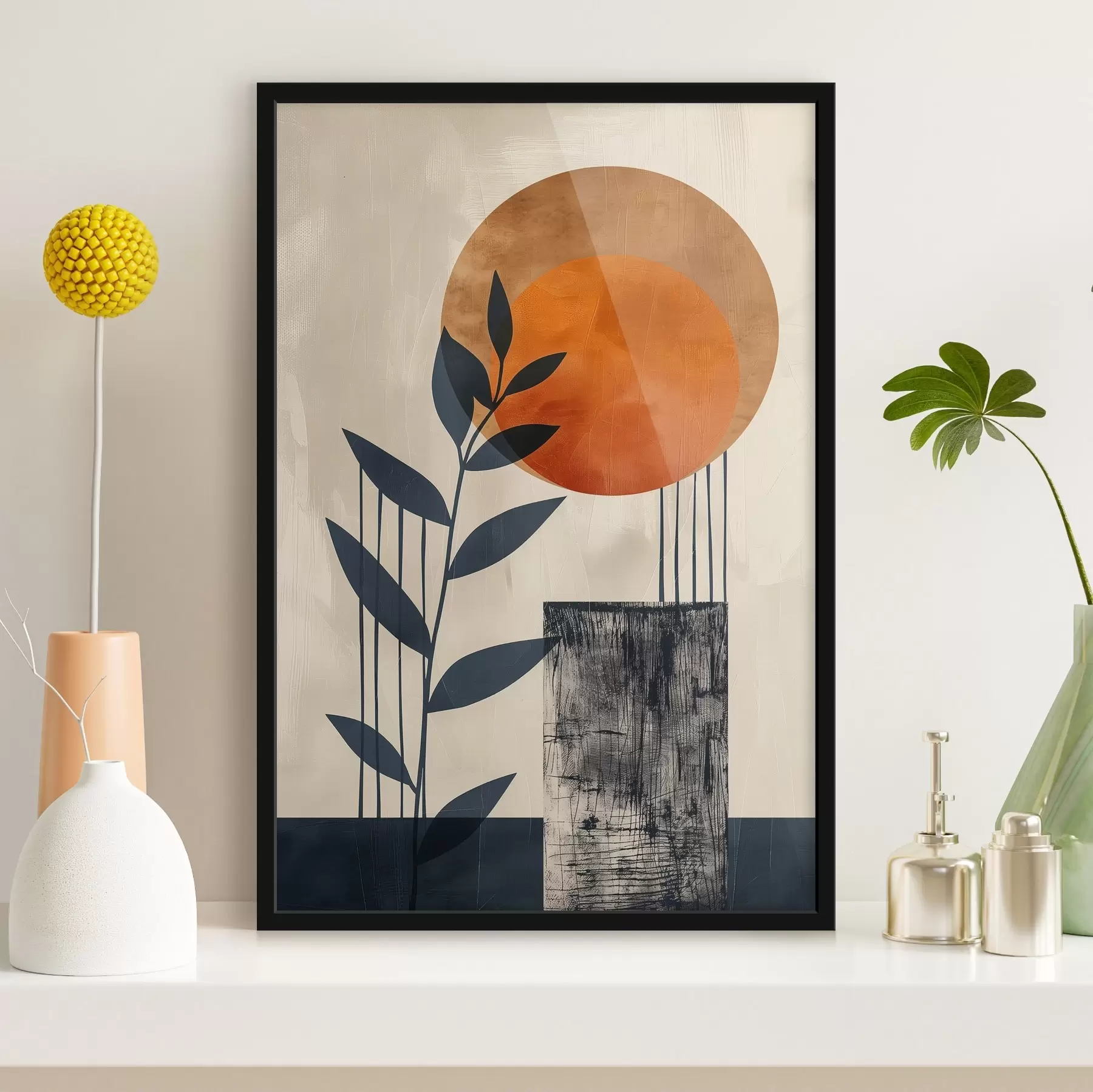 Papier peint Soleil et feuilles f44961