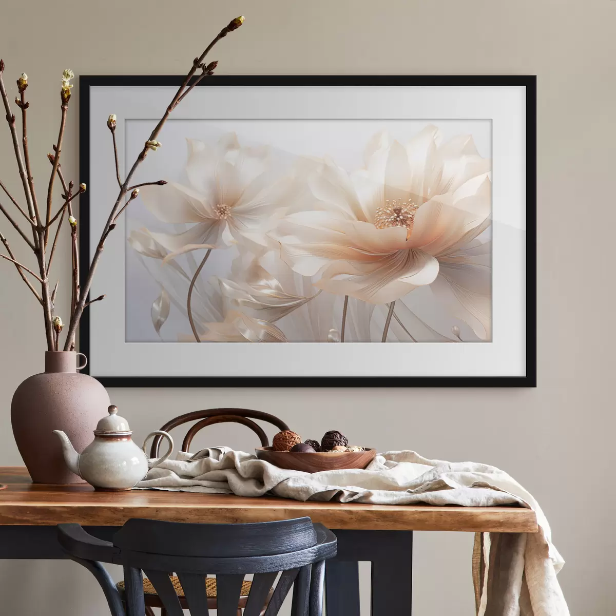 Poster Fleurs de pêche douce f44836