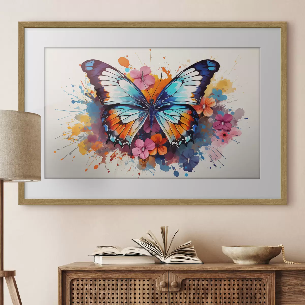 Poster Papillons et joie f44943