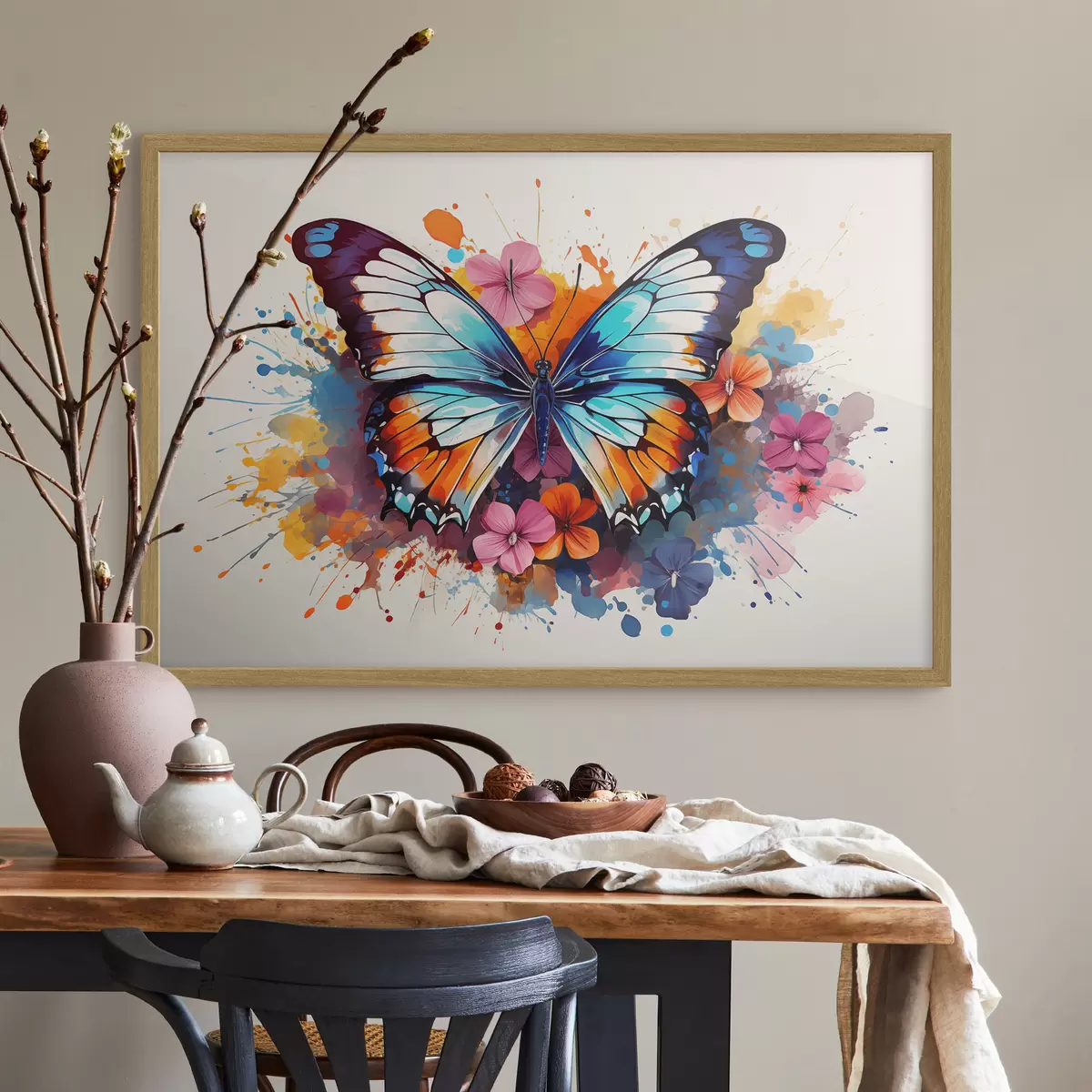 Poster Papillons et joie f44943