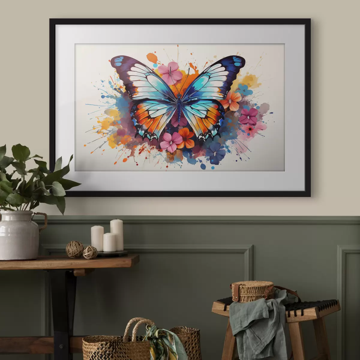 Poster Papillons et joie f44943