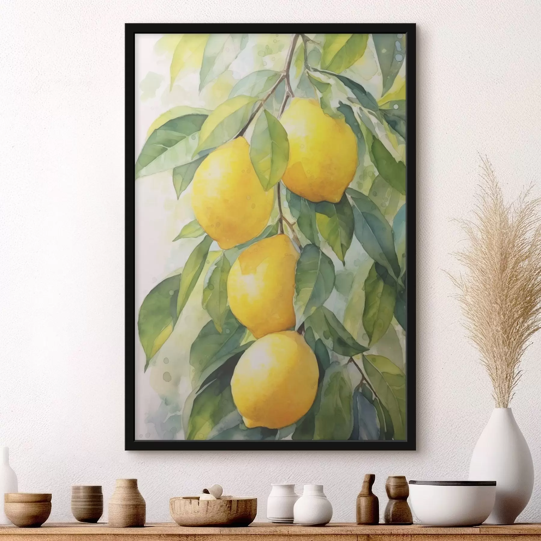 Papier peint Branche de citrons f45001