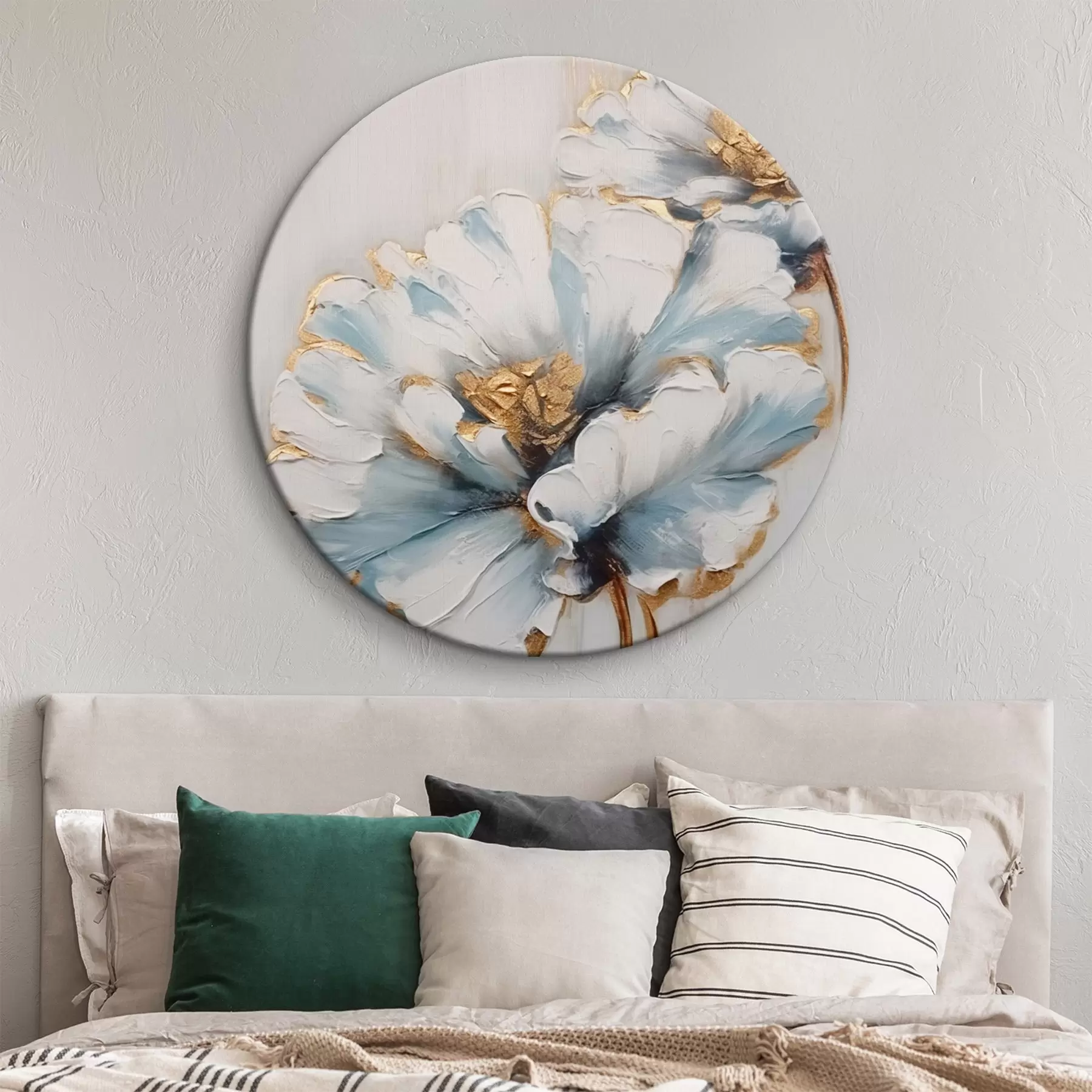 Tableau Fleurs bleues et blanches r44989