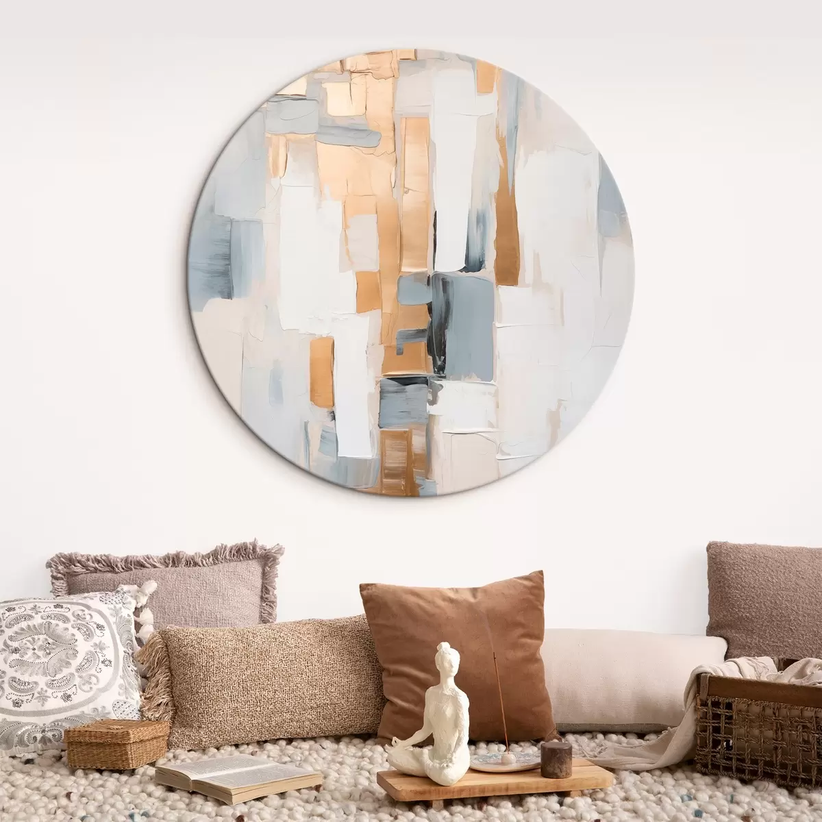 Tableaux rondes Abstraction moderne imitation de la peinture r45010