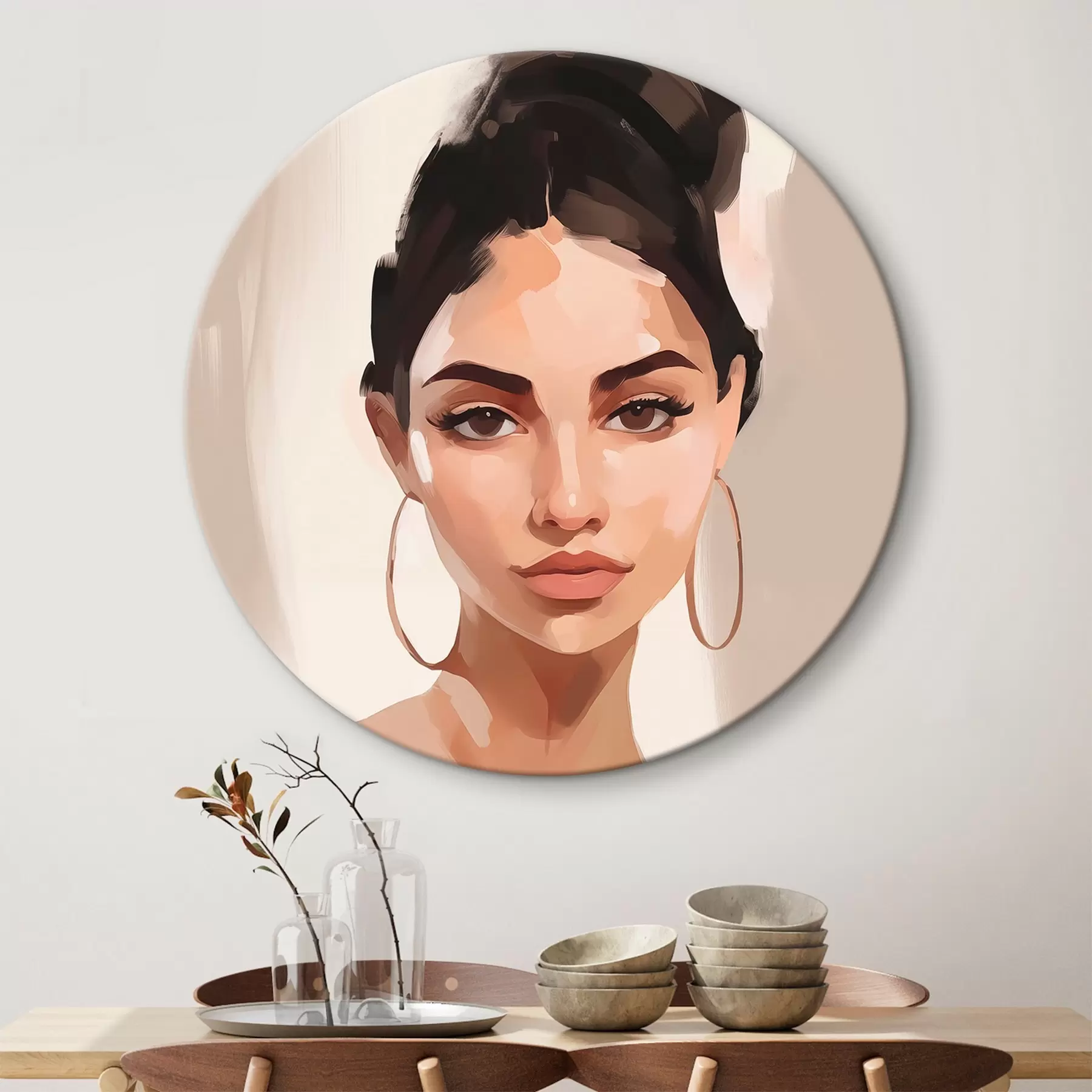 Tableau Portrait d'une jeune fille imitation peinture r45014