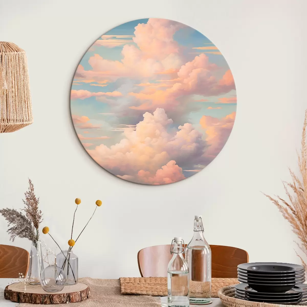 Tableaux rondes Ciel avec nuages r45023