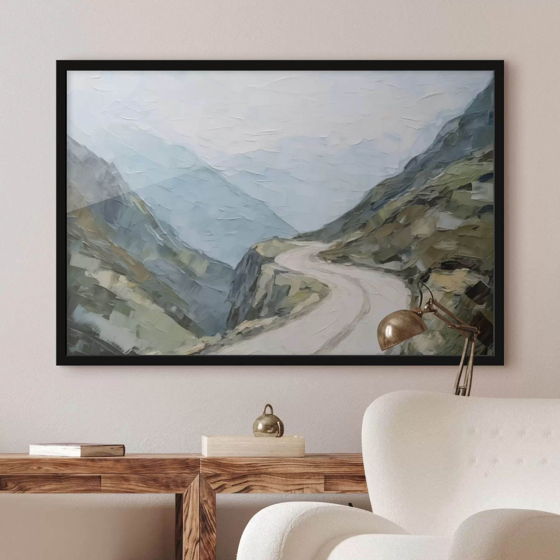 Papier peint Route entre les montagnes f45018