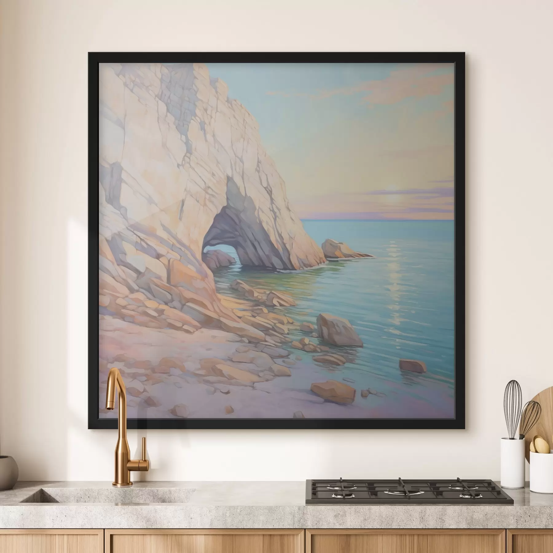 Papier peint Rocher au bord de la mer f45022