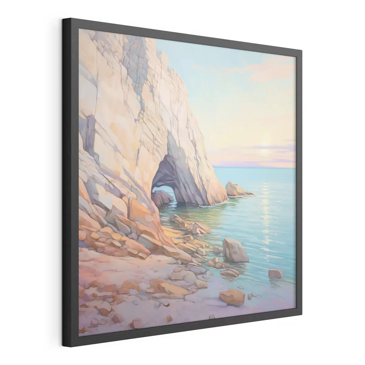 Poster Rocher au bord de la mer f45022