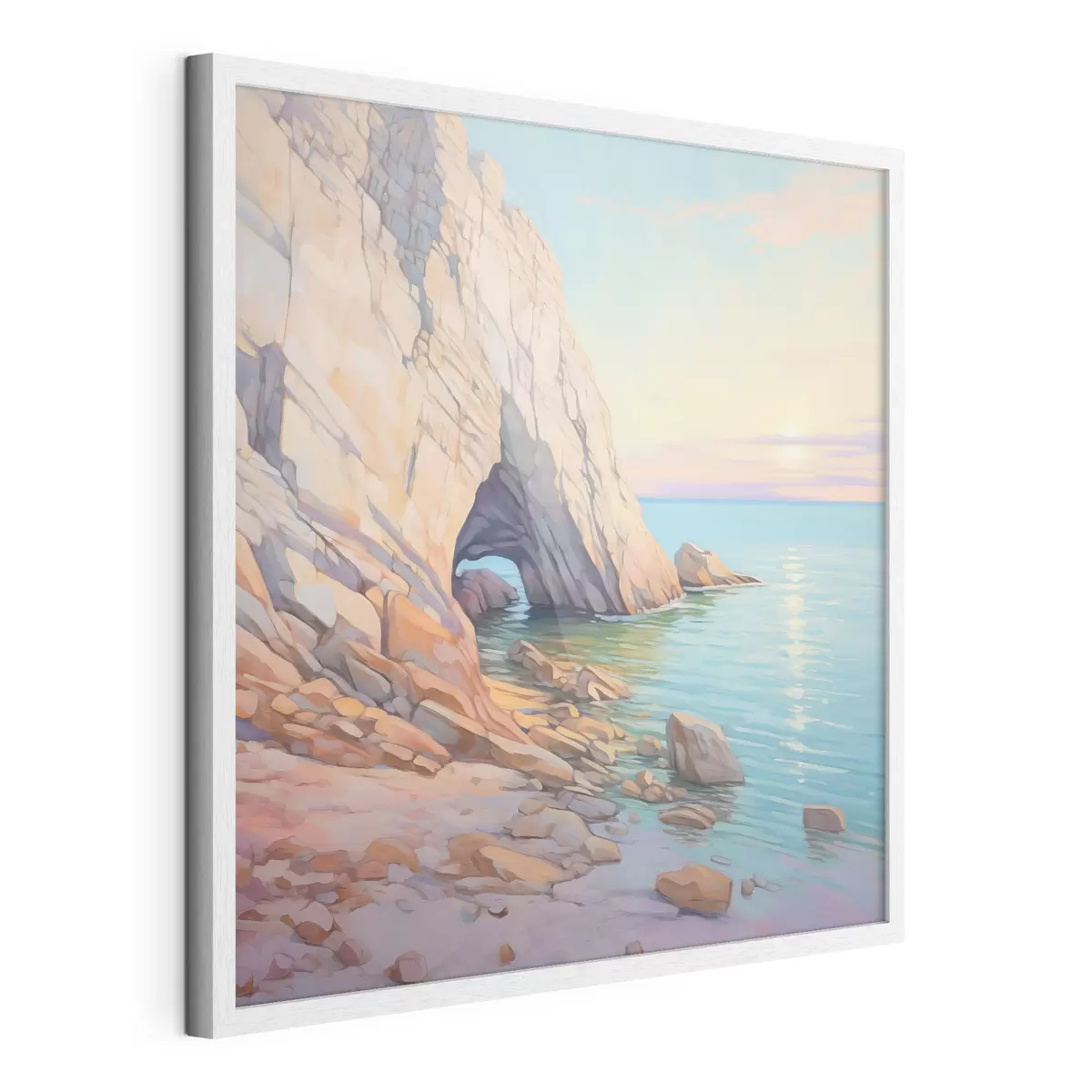 Poster Rocher au bord de la mer f45022