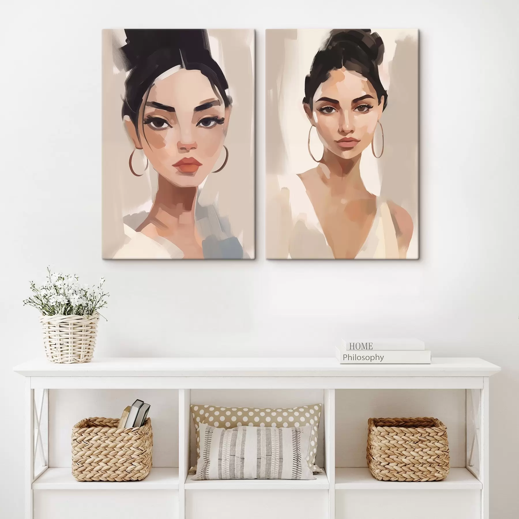 Tableau Portrait d'une jeune fille imitation de peinture m00484
