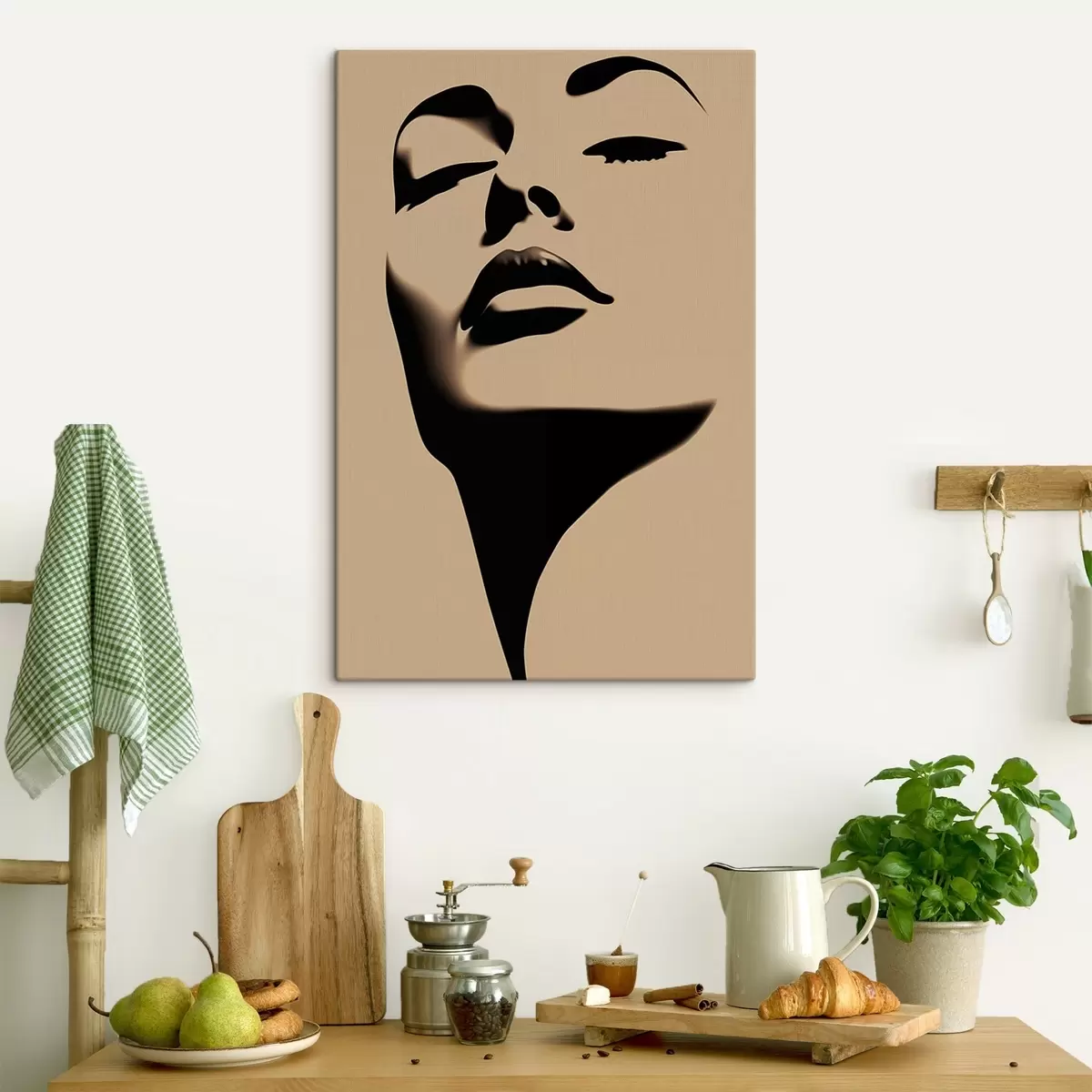 Tableau Silhouette d'un visage de femme s45071