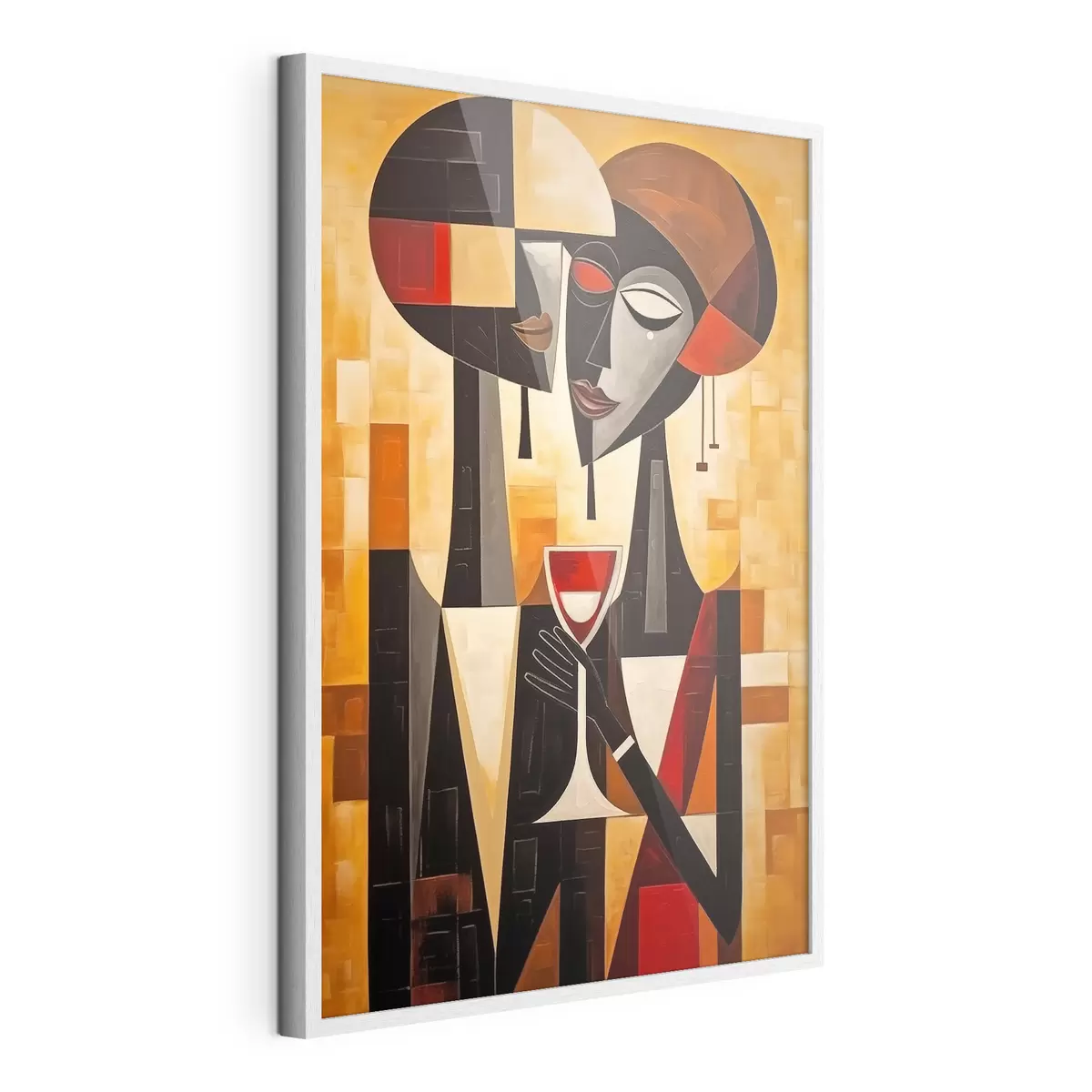 Poster Deux avec verre cubiste f45085
