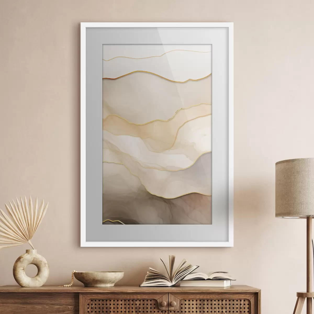 Poster couches, beige, abstrait, texture, doux, tissu, naturel, flux, neutre f45088