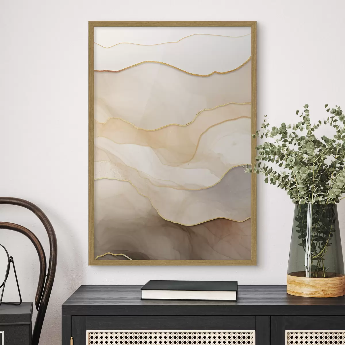 Poster couches, beige, abstrait, texture, doux, tissu, naturel, flux, neutre f45088