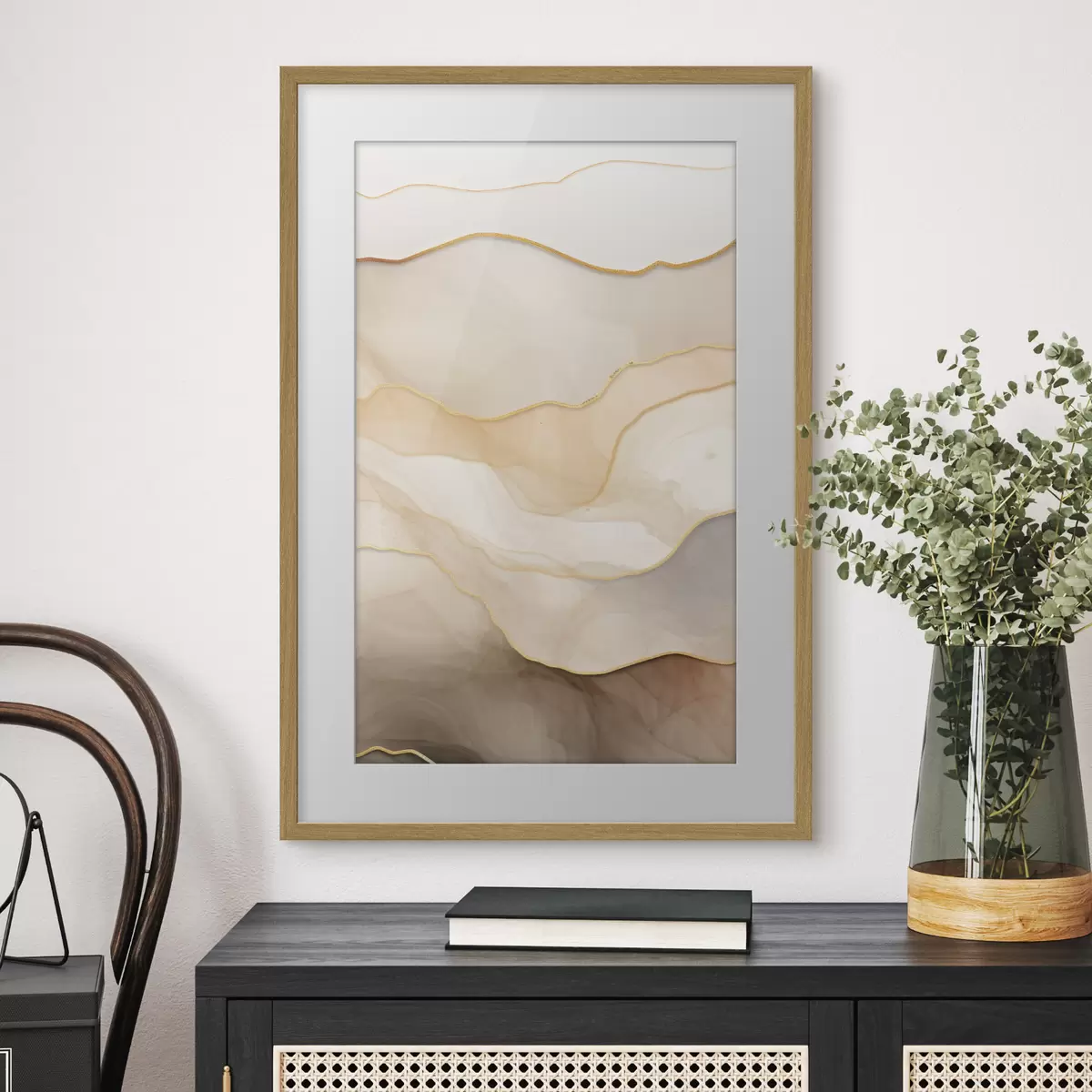 Poster couches, beige, abstrait, texture, doux, tissu, naturel, flux, neutre f45088