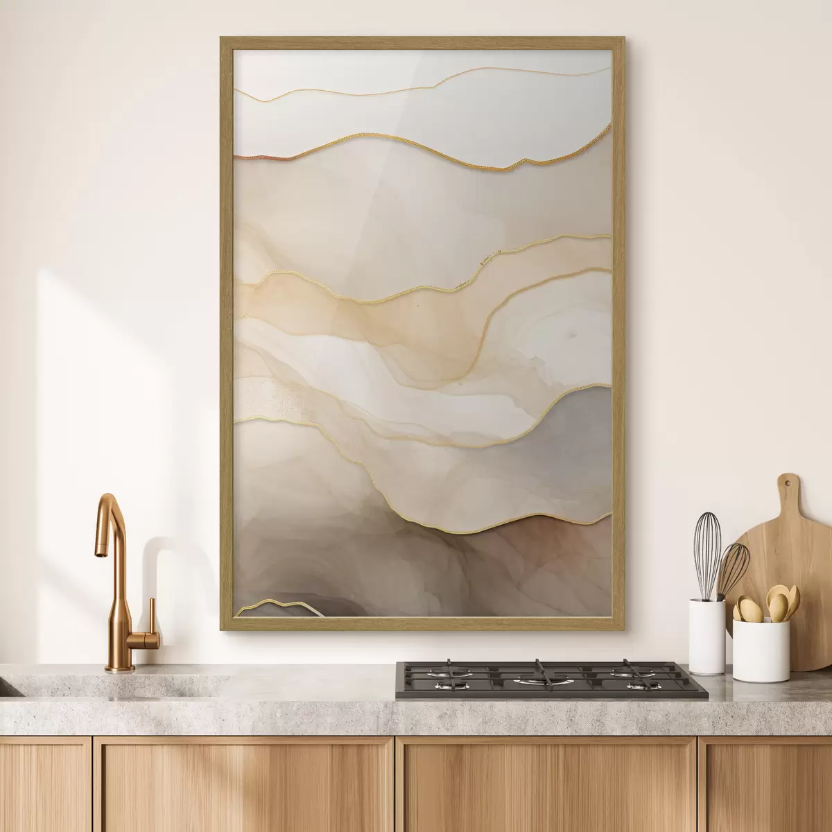 Poster couches, beige, abstrait, texture, doux, tissu, naturel, flux, neutre f45088