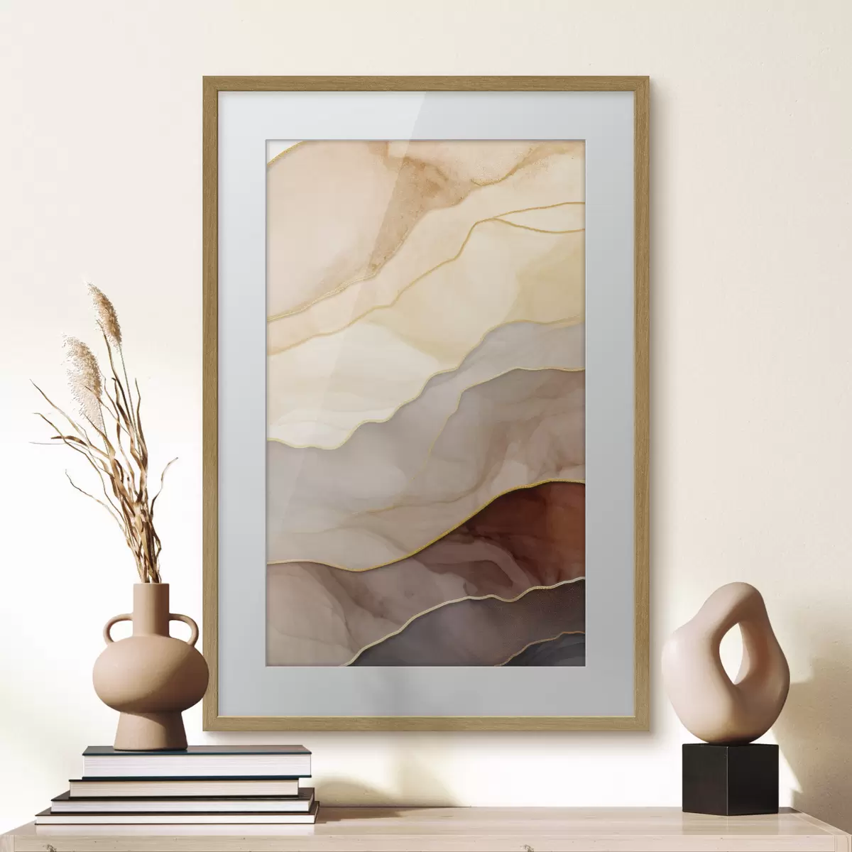 Poster vagues, crème, translucide, plis, organique, lisse, calme, textile, aérien f45089