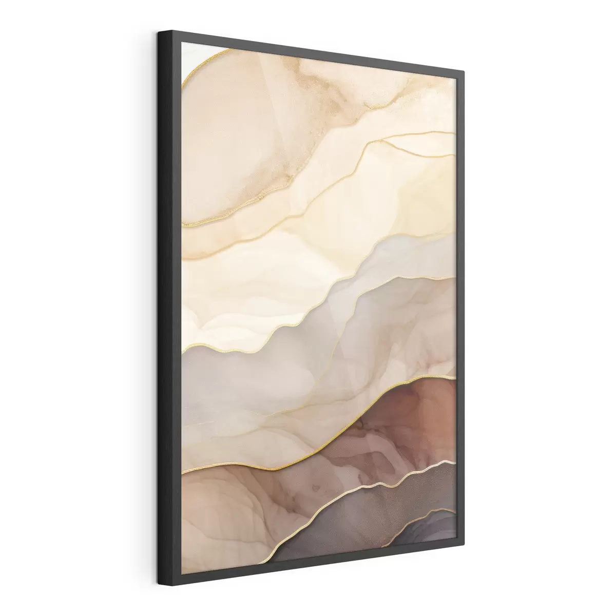 Poster vagues, crème, translucide, plis, organique, lisse, calme, textile, aérien f45089