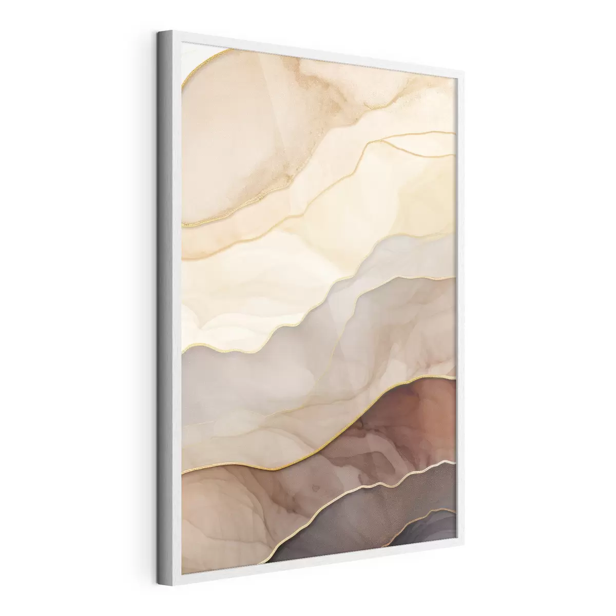 Poster vagues, crème, translucide, plis, organique, lisse, calme, textile, aérien f45089